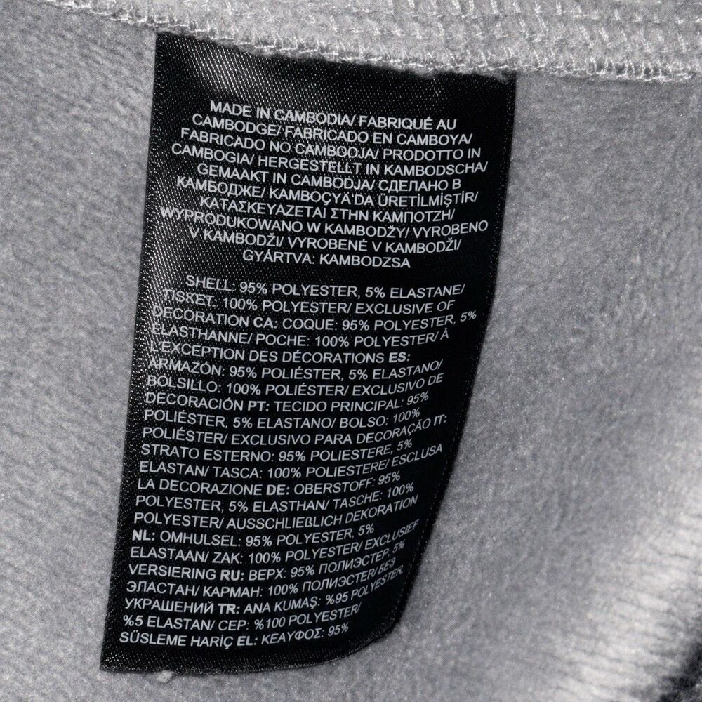 The North Face Womens L Gray Full Zip Stretch Fleece Jacket Logo - Picture 8 of 9